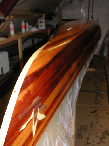 Seakayak Caribou frontview in epoxy/glassfibre